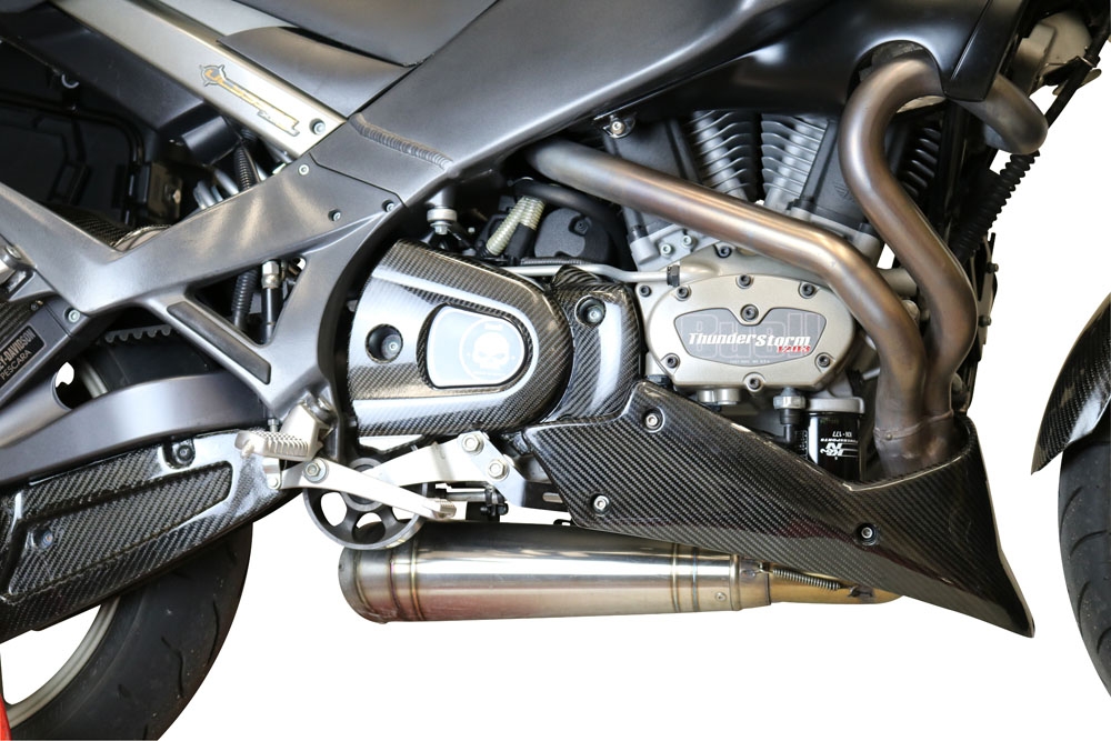 Pot echappement compatible avec Buell X 1 1999-2002, Powercone Evo, Échappement légal, homologué,silencieux avec db killer amovible et tuyau de liaison spécifique 