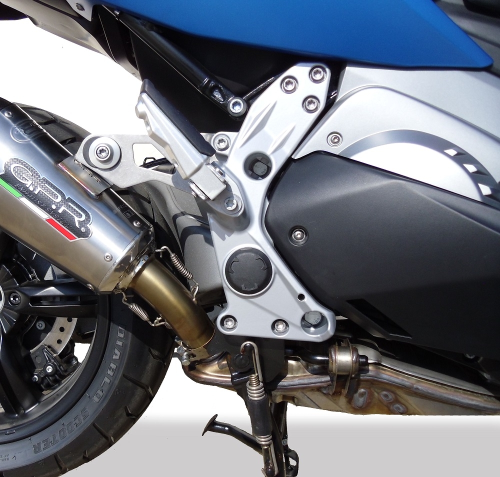 GPR pot echappement compatible avec  Bmw C 600 Sport 2012-2016, New Grand Prix Evo Titanium, Échappement légal, homologué,silencieux avec db killer amovible et tuyau de liaison spécifique 