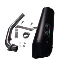 GPR pot echappement compatible avec  Honda Dylan 150 2000-2006, Furore Nero, Homologué et légal, système d'échappement complet, avec db killer amovible 