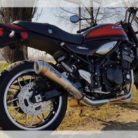 Pot echappement compatible avec Tuning TUNING 1980-2021, Powercone Evo, Silencieux racing à adapter au collecteur d'origine, livré avec db killer amovible 