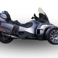 Pot echappement compatible avec Can Am Spyder 1000 Rs -RSs 2013-2016, Gpe Ann. titanium, Échappement légal, homologué,silencieux avec catalyseur, db killer amovible et tuyau de liaison spécifique 