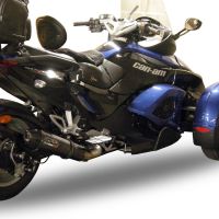 Pot echappement compatible avec Can Am Spyder 1000 Gs 2007-2009, Gpe Ann. Poppy, Échappement légal, homologué,silencieux avec db killer amovible et tuyau de liaison spécifique 
