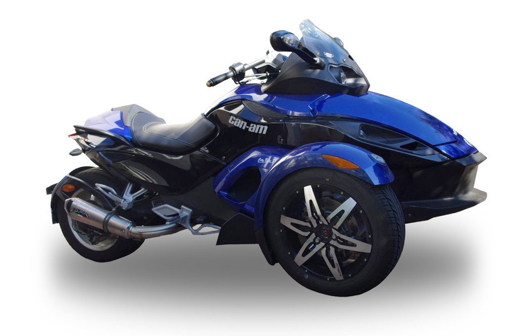 Pot echappement compatible avec Can Am Spyder 1000 i.e. Rs 2008-2012, Gpe Ann. titanium, Échappement légal, homologué,silencieux avec catalyseur, db killer amovible et tuyau de liaison spécifique 
