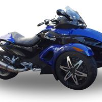Pot echappement compatible avec Can Am Spyder 1000 i.e. Rs 2008-2012, Gpe Ann. titanium, Échappement légal, homologué,silencieux avec catalyseur, db killer amovible et tuyau de liaison spécifique 