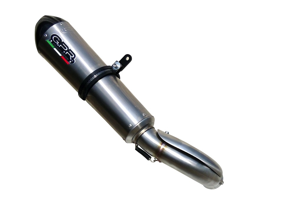 Pot echappement compatible avec Can Am Spyder 1000 i.e. Rs 2008-2012, Gpe Ann. titanium, Échappement légal, homologué,silencieux avec catalyseur, db killer amovible et tuyau de liaison spécifique 