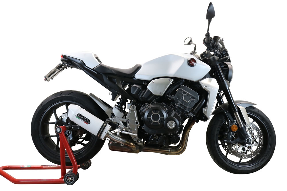 Pot echappement compatible avec Honda Cb 1000 R 2018-2020, Albus Evo4, Échappement légal, homologué,silencieux avec db killer amovible et tuyau de liaison spécifique 