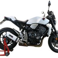 Pot echappement compatible avec Honda Cb 1000 R 2018-2020, Albus Evo4, Échappement légal, homologué,silencieux avec db killer amovible et tuyau de liaison spécifique 