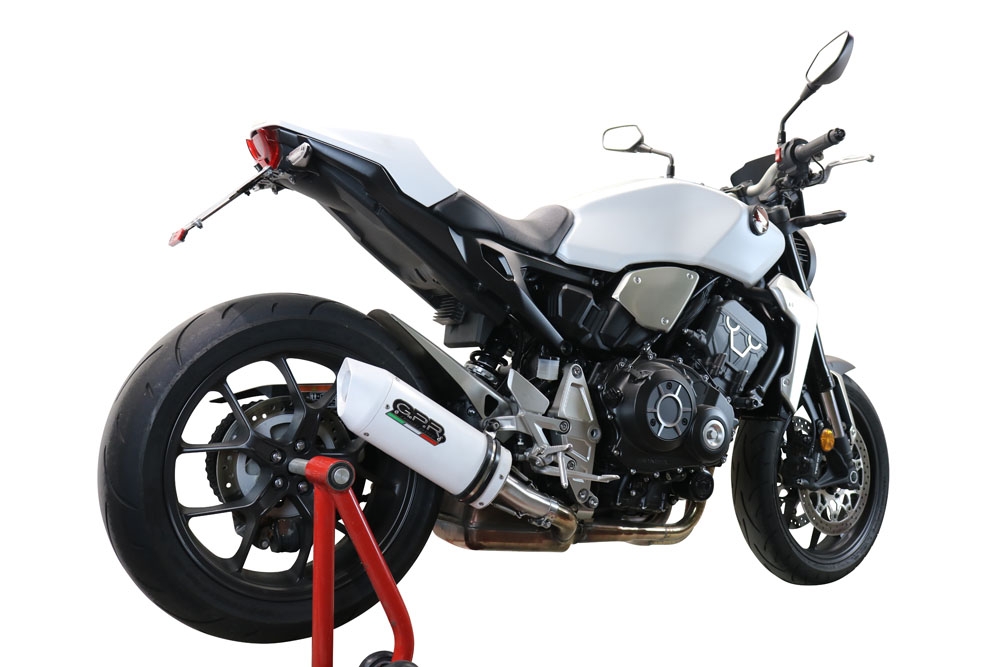 Pot echappement compatible avec Honda Cb 1000 R 2018-2020, Albus Evo4, Échappement légal, homologué,silencieux avec db killer amovible et tuyau de liaison spécifique 