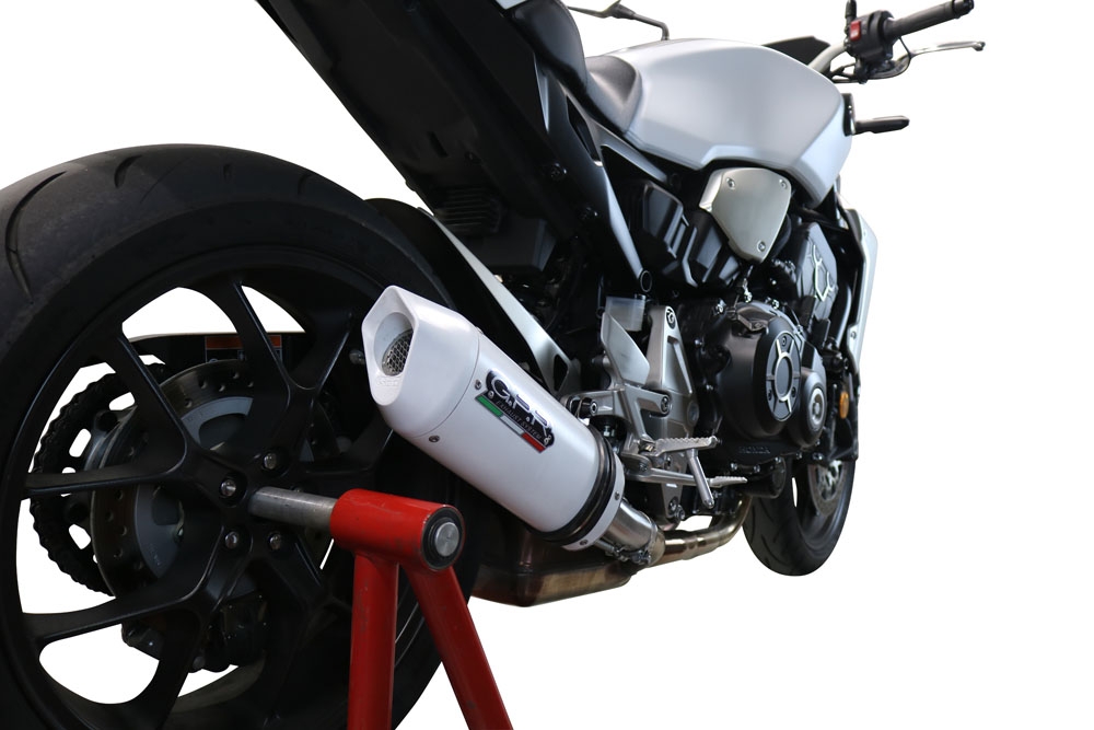 Pot echappement compatible avec Honda Cb 1000 R 2018-2020, Albus Evo4, Échappement légal, homologué,silencieux avec db killer amovible et tuyau de liaison spécifique 