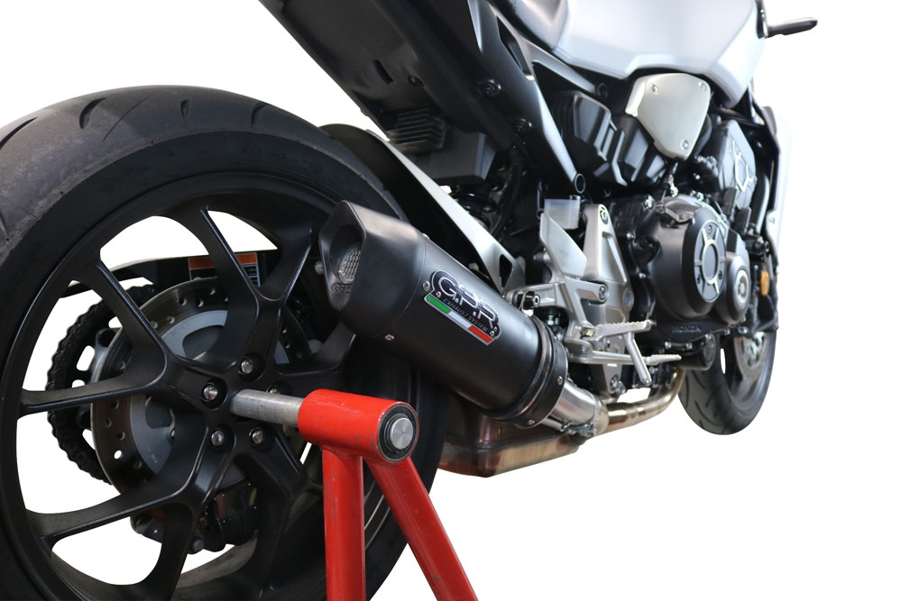 Pot echappement compatible avec Honda Cb 1000 R 2018-2020, Furore Evo4 Nero, Échappement légal, homologué,silencieux avec db killer amovible et tuyau de liaison spécifique 