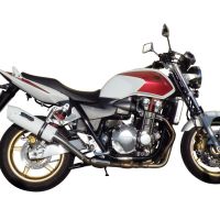 Pot echappement compatible avec Honda Cb 1300 2003-2012, Albus Ceramic, Échappement légal, homologué,silencieux avec db killer amovible et tuyau de liaison spécifique 