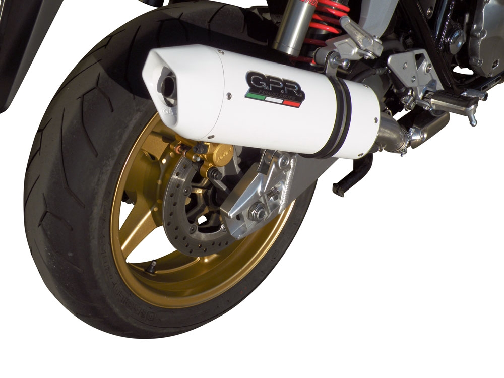 Pot echappement compatible avec Honda Cb 1300 2003-2012, Albus Ceramic, Échappement légal, homologué,silencieux avec db killer amovible et tuyau de liaison spécifique 