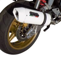 Pot echappement compatible avec Honda Cb 1300 2003-2012, Albus Ceramic, Échappement légal, homologué,silencieux avec db killer amovible et tuyau de liaison spécifique 