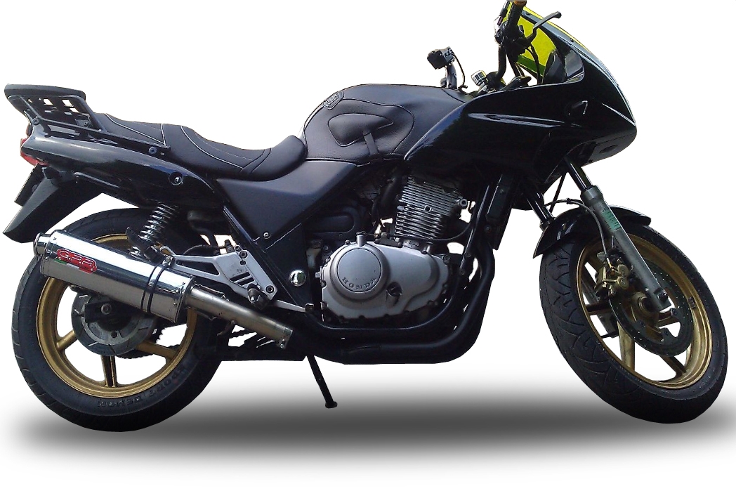 Pot echappement compatible avec Honda Cb 500 - S 1993-2005, Trioval, Échappement légal, homologué,silencieux avec db killer amovible et tuyau de liaison spécifique 