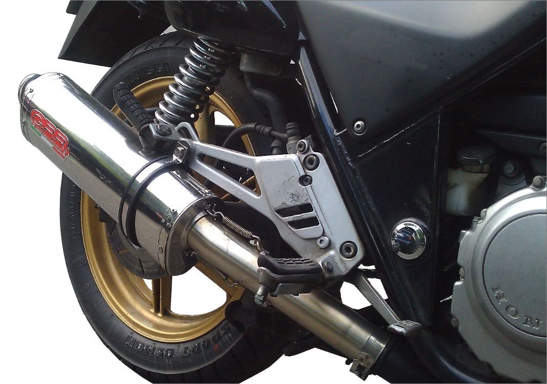 Pot echappement compatible avec Honda Cb 500 - S 1993-2005, Trioval, Échappement légal, homologué,silencieux avec db killer amovible et tuyau de liaison spécifique 