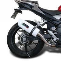 Pot echappement compatible avec Honda Cb 500 X 2013-2015, Albus Ceramic, Échappement légal, homologué,silencieux avec db killer amovible et tuyau de liaison spécifique 