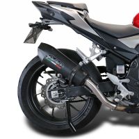 Pot echappement compatible avec Honda Cb 500 X 2019-2025, GP Evo4 Black Titanium, Échappement légal, homologué,silencieux avec db killer amovible et tuyau de liaison spécifique 