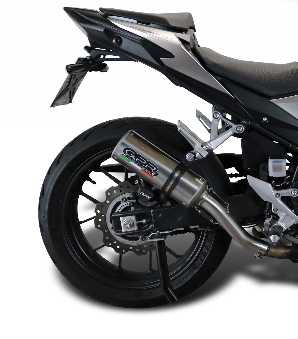 Pot echappement compatible avec Honda Cb 500 X 2019-2025, M3 Inox , Échappement légal, homologué,silencieux avec db killer amovible et tuyau de liaison spécifique 