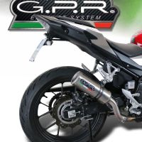 Pot echappement compatible avec Honda Cb 500 X 2019-2025, M3 Inox , Échappement légal, homologué,silencieux avec db killer amovible et tuyau de liaison spécifique 