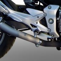 Pot echappement compatible avec Honda Cbf 600 S I.E. 2007-2012, Trioval, Échappement légal, homologué,silencieux avec db killer amovible et tuyau de liaison spécifique 
