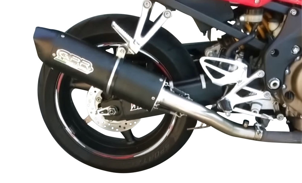 Pot echappement compatible avec Honda Cbf 600 S I.E. 2007-2012, Furore Nero, Échappement légal, homologué,silencieux avec db killer amovible et tuyau de liaison spécifique 