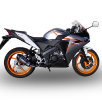 Pot echappement compatible avec Honda Cbr 125 R 2011-2016, Gpe Ann. titanium, Échappement légal, homologué,silencieux avec db killer amovible et tuyau de liaison spécifique 
