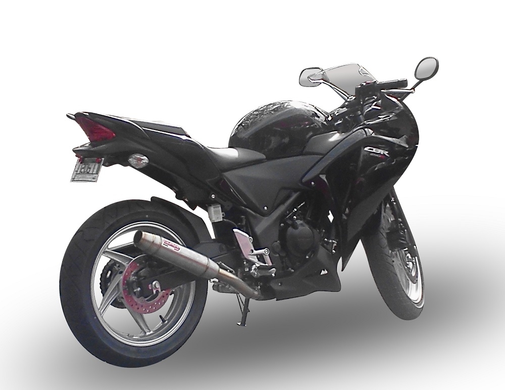 Pot echappement compatible avec Honda Cbr 250 R 2010-2014, Deeptone Inox, Échappement légal, homologué,silencieux avec db killer amovible et tuyau de liaison spécifique 