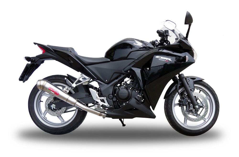 Pot echappement compatible avec Honda Cbr 250 R 2010-2014, Powercone Evo, Échappement légal, homologué,silencieux avec db killer amovible et tuyau de liaison spécifique 
