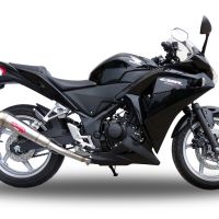 Pot echappement compatible avec Honda Cbr 250 R 2010-2014, Powercone Evo, Échappement légal, homologué,silencieux avec db killer amovible et tuyau de liaison spécifique 