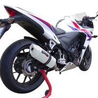 Pot echappement compatible avec Honda Cbr 500 R 2012-2016, Albus Ceramic, Échappement légal, homologué,silencieux avec db killer amovible et tuyau de liaison spécifique 