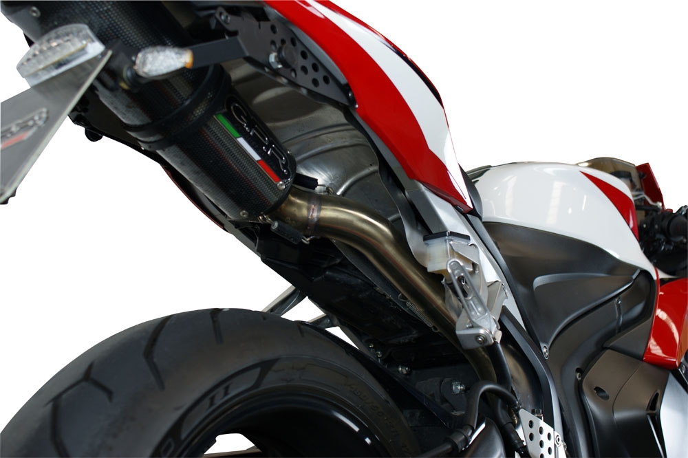 Pot echappement compatible avec Honda Cbr 600 Rr 2005-2006, Tiburon Titanium, Échappement légal, homologué,silencieux avec db killer amovible et tuyau de liaison spécifique 