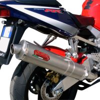 Pot echappement compatible avec Honda Cbr 900 Rr 2000-2003, Inox Tondo, Silencieux d'échappement, homologué, montage avec bride spécifique (bolt-on), avec db killer amovible 