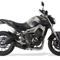 Pot echappement compatible avec Yamaha Mt-09 2017-2020, Furore Evo4 Nero, Homologué et légal, système d'échappement complet avec catalyseur et db killer amovible 
