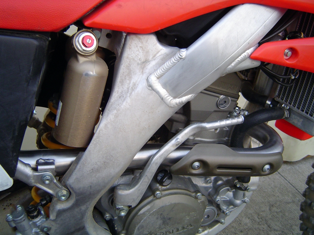 Pot echappement compatible avec Honda Crf 250 R 2003-2005, Albus Ceramic, Homologué et légal, système d'échappement complet, avec db killer amovible 