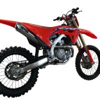 Pot echappement compatible avec Honda Crf 450 R-RX 2021-2025, Pentacross Inox, Pot d'échappement complet racing, compris de collecteur et db killer amovible, sans homologation 