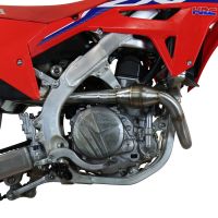 Pot echappement compatible avec Honda Crf 450 R-RX 2021-2025, Pentacross Inox, Pot d'échappement complet racing, compris de collecteur et db killer amovible, sans homologation 
