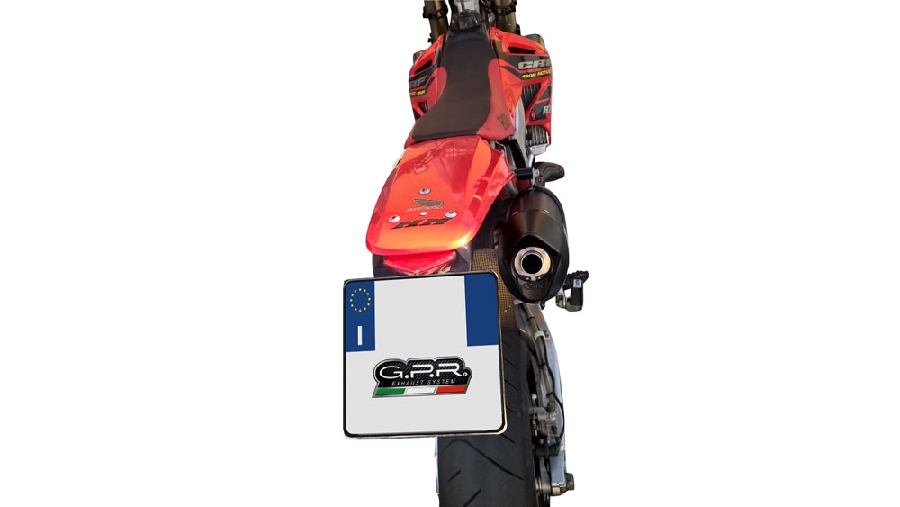 Pot echappement compatible avec Honda Crf 450 R-RX 2005-2005, Furore Nero, Homologué et légal, système d'échappement complet, avec db killer amovible 
