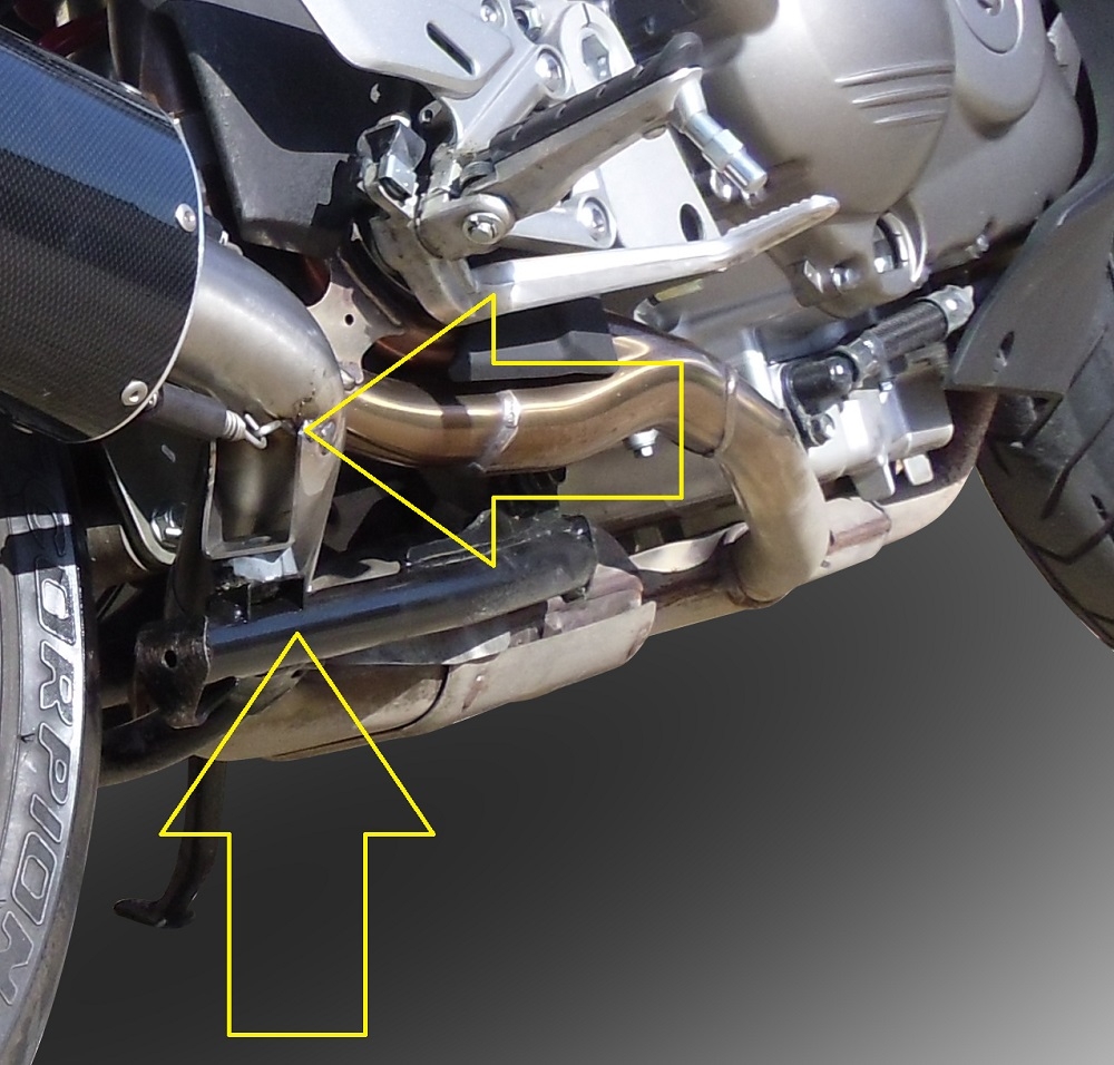 Pot echappement compatible avec Honda Vfr 800 X Crossrunner 800 2011-2014, Powercone Evo, Échappement légal, homologué,silencieux avec db killer amovible et tuyau de liaison spécifique 