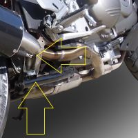 Pot echappement compatible avec Honda Vfr 800 X Crossrunner 800 2011-2014, Powercone Evo, Échappement légal, homologué,silencieux avec db killer amovible et tuyau de liaison spécifique 