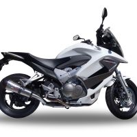 GPR pot echappement compatible avec  Honda Crossrunner 800 Vfr 800 X 2011-2014, New Grand Prix Evo Titanium, Échappement légal, homologué,silencieux avec db killer amovible et tuyau de liaison spécifique 