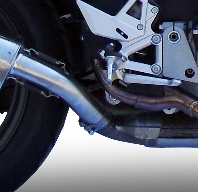 Pot echappement compatible avec Honda Vfr 800 X Crossrunner 800 2011-2014, Powercone Evo, Échappement légal, homologué,silencieux avec db killer amovible et tuyau de liaison spécifique 