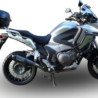 GPR pot echappement compatible avec  Honda VFR1200X Crosstourer 2011-2016, New Grand Prix Evo Titanium, Échappement légal, homologué,silencieux avec db killer amovible et tuyau de liaison spécifique 