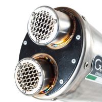 Pot echappement compatible avec Honda Africa Twin XRV 750 RD07 1993-2003, Dual Inox, Échappement légal, homologué,silencieux avec db killer amovible et tuyau de liaison spécifique 