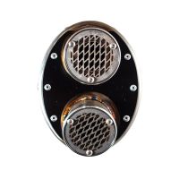 Pot echappement compatible avec Honda Africa Twin XRV 750 RD07 1993-2003, Dual Inox, Échappement légal, homologué,silencieux avec db killer amovible et tuyau de liaison spécifique 