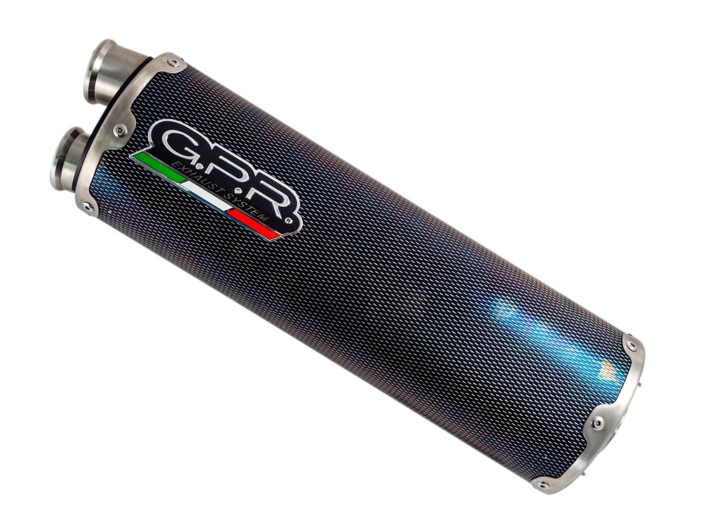 GPR pot echappement compatible avec  Triumph Tiger 1200 Gt - Rally 2022-2024, Dual Inox, Échappement légal, homologué,silencieux avec db killer amovible et tuyau de liaison spécifique 