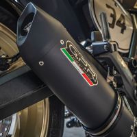 Pot echappement compatible avec Ducati Scrambler 800 2017-2020, Furore Evo4 Nero, Échappement légal, homologué,silencieux avec catalyseur, db killer amovible et tuyau de liaison spécifique 