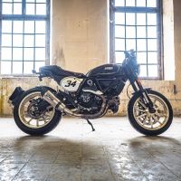 GPR pot echappement compatible avec  Ducati Scrambler 800  2017-2020, New Grand Prix Evo Titanium, Échappement légal, homologué,silencieux avec catalyseur, db killer amovible et tuyau de liaison spécifique 