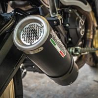 Pot echappement compatible avec Ducati Scrambler 800 2015-2016, M3 Black Titanium, Échappement légal, homologué,silencieux avec db killer amovible et tuyau de liaison spécifique 