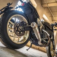 Pot echappement compatible avec Ducati Scrambler 800 2015-2016, Powercone Evo, Échappement légal, homologué,silencieux avec db killer amovible et tuyau de liaison spécifique 