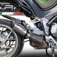 GPR pot echappement compatible avec  Ducati Multistrada 1260 2018-2020, New Grand Prix Evo Titanium, Échappement légal, homologué,silencieux avec db killer amovible et tuyau de liaison spécifique 